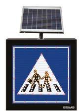 7 SOLAR TRAFFIC SIGNS Solar School Crossing Sign (B-14 b) SL-02-070 650 x 650 x 100 mm