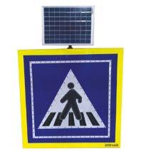 650 x 100 mm 32 kg 5 mm / Red, Yellow, White 100 x 100 cm Solar Pedestrian Sign