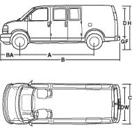 2019 Chevrolet Truck Express Cargo DIMENSIONS All dimensions in inches (mm) unless otherwise stated.
