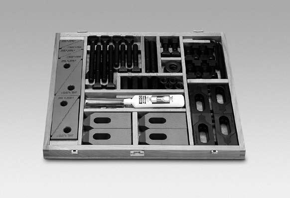 Clamping Tool Sets 2140.01.01. Clamping tool set with clamping jaws and screw paste.