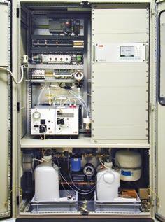 Systém ACK umožňuje extraktívne meranie koncentrácie viacerých plynných zložiek na suchej báze.