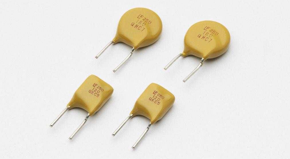 250R Series RoHS * Description The 250R Series is designed to protect against short duration high voltage fault currents (power cross or power induction surge) typically found in telecom applications
