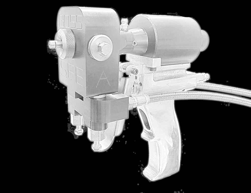 VIEW OF COMPLETE GUN Grease Zerk Air Piston