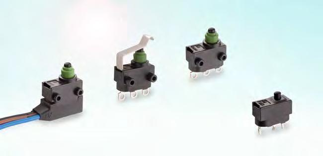 H Series 10 - Subsubminiature snap-action switches ip 67 Product features Compact design with dust and water protected switching system acc. to IP 67 (basic types 10 / 10) Large overtravel of 1.