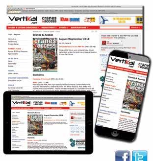 Boost your revenues, reach more customers Advertise in C&A, K&B or online at Vertikal.net to get your products in front of a huge lifting equipment audience.