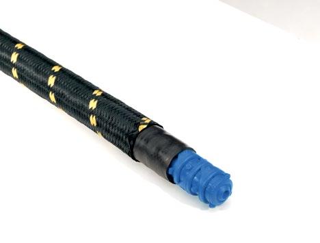 FLEX stands for flexible. This version is made up of a corrugated hose and connection system and enables a configuration of the exact required length. It can also be repaired in the field.