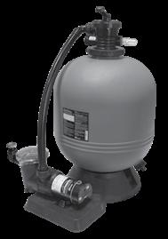 Pool Filters - Above Ground / Carefree Top-Mount - Sand Deluxe System Large filter with extra sandholding capacity Top-of-the-line Supreme High Performance Single and Dual Speed Pump Extra large 7"