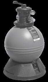 Pool Filters - Above Ground / ClearWater - Sand Durable roto-molded tank body is spherical to evenly distribute pressure, resulting in greater strength and longer life of the filter Corrosion-proof