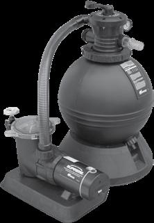 Pool Filters - Above Ground / ClearWater - Sand Deluxe 1-Speed System Large filtration sand filter with durable, high flow laterals Top-of-the-Line Supreme High Performance Pump Extra large 7" pump