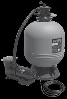CSA / Carefree Sand CSA Systems DELUXE SYSTEM Large filter with extra sand-holding capacity Top-of-the-line Supreme High Performance Pump Extra large 7" pump trap with clear lid Union connection on