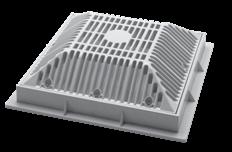 Drains & Suctions / 9" x 9" & 12" x 12" Grate & Frame 10.38 8.30 8.85 8.30 8.85 10.38 640-4790 V SPECIFICATIONS: Total Open Area: 43.6 sq. in. Frame Size: 10.375" x 10.