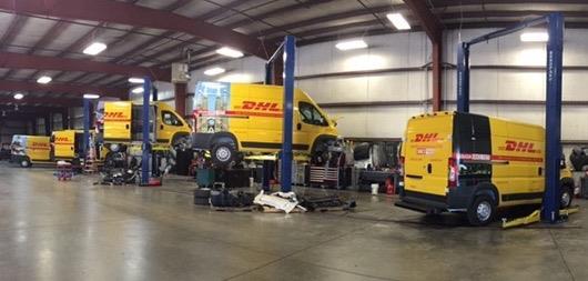 RUBBER MEETS ROAD: DHL ELECTRIC VEHICLES (NYT-VIP) 22 all-electric (BEV) cargo vans used in NYC Zenith Motors