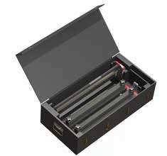 The welding kit comprises: - A heater bar - A welding table - Instructions - Accessories - A plastic case on