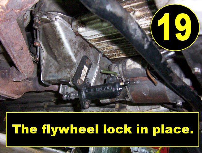 Manual Transmission Cars: Remove the slave cylinder with a 13mm socket or wrench and just pull it out of the way and over to the side a little.