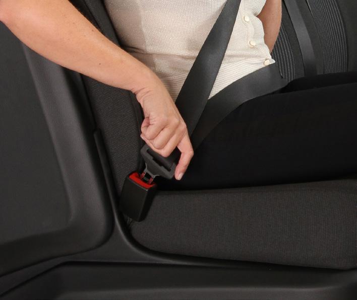 All our seats are equipped with tested and approved -point seat belts and adjustable headrests.
