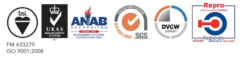 They have been certified by: Recanati Europe è certificata ISO 9001:2008 BSI.