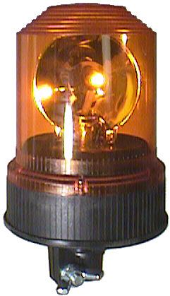 Amber dome. W/ H1 bulb. E-approved. 170540 12 V. TYPE FT 6 O.D. 150 mm. H. 250 mm.