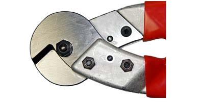 040 Cable Cutter easy cutting blades dropped forged, oil hardened only for Al-and Cu wire cuts 250/500 mm² and cable diameters of 35/50 mm Not to be used on Steel Rods or hard single Cu-wire!