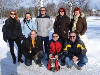 Udeleženci usposabljanja v mrzli finski zimi