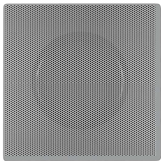 Perforated diffuser face made of galvanised sheet steel, powder-coated with plain perimeter border and central screw fixing For supply and extract air For variable and constant volume flows For all