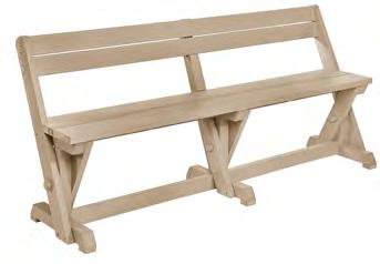 Harvest Dining Bench with Back 72 x 21 x 32