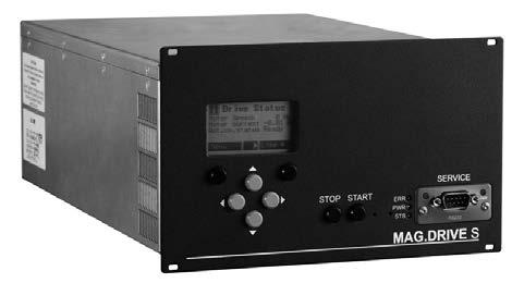 MainSupply OFF ON STOP START CONTROL ERR PWR STS SERVICE Electronic Frequency Converters for Pumps with Magnetic Rotor Suspension MAG.DRIVE S MAG.