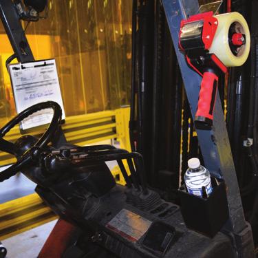 The Caddy is a highly visible case that mounts anywhere on the lift truck.