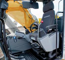 Spacious and comfortable operator s cab Several storage
