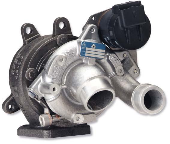 Medium pressure (bar) Turbocharging for light vehicles Turbocharger with variable turbine geometry (VTG) Greater dynamics thanks to VTG DIESEL 30 25 20 VTG LRK Compared to conventional turbochargers,