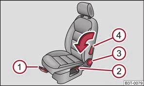 Sedadlá a odkladacie priestory 71 Sedadlá a odkladacie priestory Predné sedadlá Nastavenie predných sedadiel Zásadne platí Predné sedadlá môžete nastavovať rôznymi spôsobmi a tým ich prispôsobiť