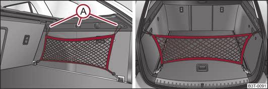 Keby ste batožinu alebo predmety pripevnili k upevňovacím okám nevhodnými alebo poškodenými upevňovacími popruhmi, mohlo by v prípade brzdenia alebo nehody dôjsť k zraneniu.