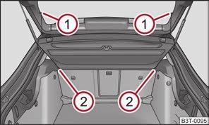 Sedadlá a odkladacie priestory 81 Kryt batožinového priestoru Rolovací kryt batožinového priestoru (Combi) Kryt batožinového priestoru za zadnými opierkami hláv môžete použiť iba na odloženie ľahkých