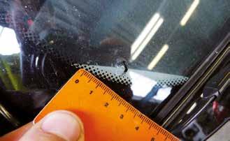 windscreen Chips or cracks larger than 1 cm Chips smaller