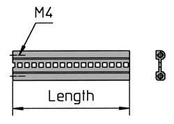 2: S t y l e b ox 1 5 1.7.2.2 Internal Extrusions 66-194 for conductive Backplane Mounting For mounting backplanes without an insulating strip 1 extrusion without assembly material 8.75 6.4 30 M4 3.