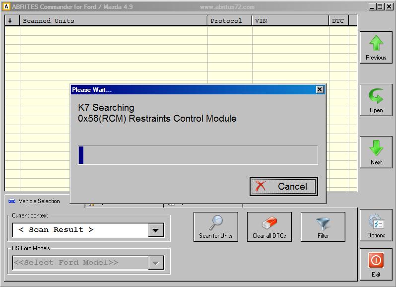 3. Scanning for ECUs The device scanning function is helpful when you want to perform a quick DTC check of all available device units in a vehicle.