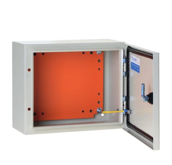 Technical data: Rated voltage: up to 1000V Maximum current: up to 1250A Material: steel RAL 7032 Coating: powder style painting IP code: IP 65 Mounting: vertically on flat surface 152 Thickness of