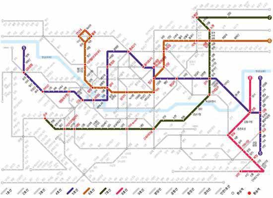 . Major changes of recent decades in Korea 1990-2000: Completion of 155km subway