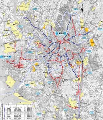Exclusive Bus way * Seoul Metropolitan Area: 13 corridors, 157km (2011) - Provides