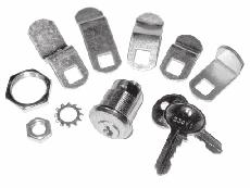 Locks For showcases and cabinets where two sliding surfaces are to be locked Fits on 1/8 to 3/8 sliding door surface Nylon attaching screw