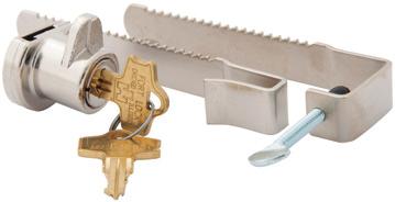 THREADED SHAFT LOK ompx FORT Shaft lock, Specialty am, Showcase Lock, rekeying Kit & Anchor plate A A dimension: 8 B dimension: 5/8 dimension: 1-1/2 Key pulls at 12 & 6 GEM 7 pin tumbler security
