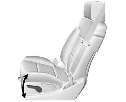 68 Seats and Restraints Lumbar Adjustment Manual Lumbar If equipped, move the lever up or down repeatedly to increase or decrease lumbar support.