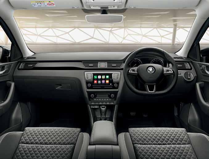 6 INTERIOR DESIGN Space gets a beautiful makeover inside the RAPID. A refined yet uncluttered dashboard means that everything has a perfect place.