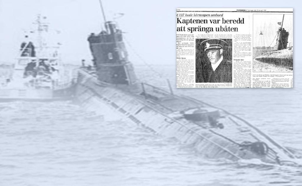Revelations 437 Cutting from Sydsvenskan, 23 January 1992. The article was published after a TV3 interview with the captian of the submarine.