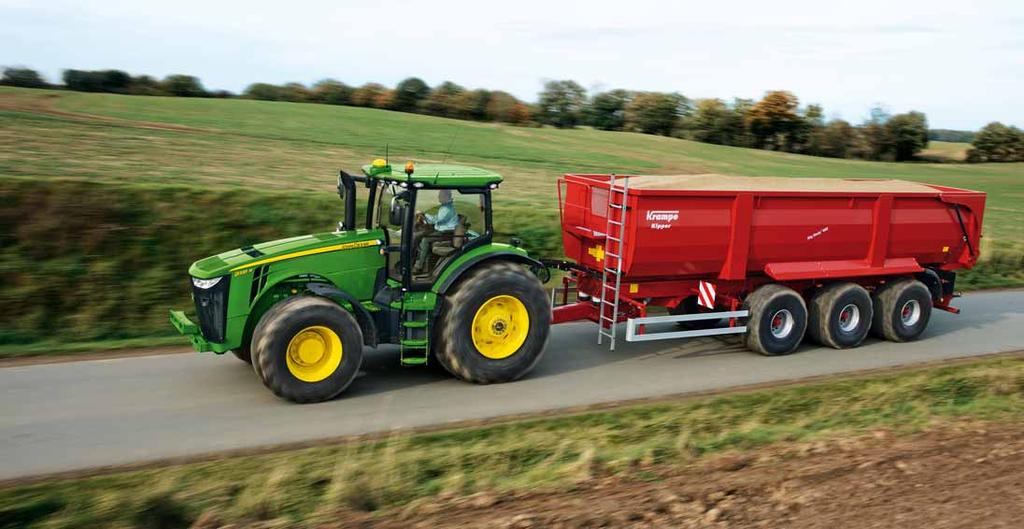 18 8R Series Tractors AutoPowr & PowerShift Transmission Outstanding efficiency: AutoPowr transmission AutoPowr permits a 50 km/h transport speed