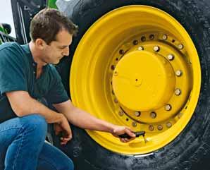 2 Inflate a tyre to the correct pressure and it will provide a long footprint (large contact area) on the soil: the single most important factor influencing traction and efficiency.