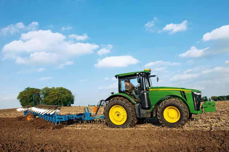 8R Series Tractors 27 Give productivity more weight Correct ballasting maximises performance in the field. Too little weight applied to the tyres will result in slippage.