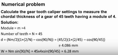 So the number of teeth varies then again we have to calculate what is the W under D, So we will solve a numerical problem.