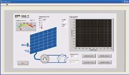 monitoring of the photovoltaic system s main variables via PC and different types of testing to be performed, and control of the installation from the PC.