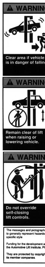Failure by purchaserr to WARNING provide the recommended mounting surface could result in unsatisfactory lift performance, property damage, or personal injury.