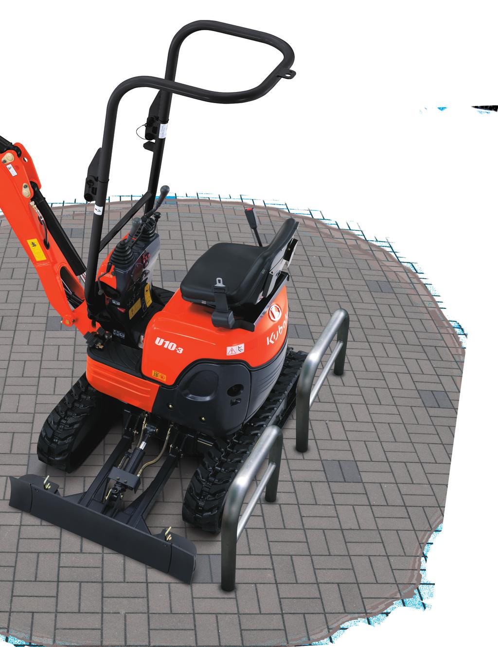 KUBOTA ZEROTAIL SWING MINIEXCAVATOR U103 Lifting points To permit access to confined spaces, as well as easy transport, the U103 has a threepoint lifting